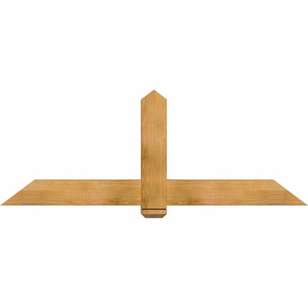 Ekena Millwork Eugene Rough Sawn Timber Gable Bracket, Western Red Cedar, 72"W x 27"H x 4"D x 6"F, 9/12 Pitch GBW072X27X0406EUG00RWR